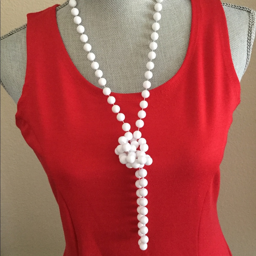 RED COTTON DRESS - Picture 7 of 7